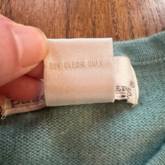 Precious Fibers 100% Cashmere Short Sleeve Top Vintage Blue Size Medium Soft - Picture 5 of 6